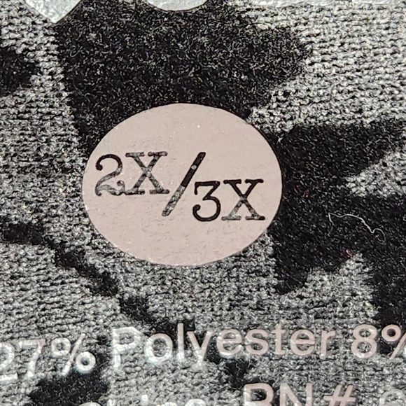 Eye Candy NWT Black & Grey Geometric Print Pull On Leggings Plus Size 2x / 3X - Picture 7 of 9